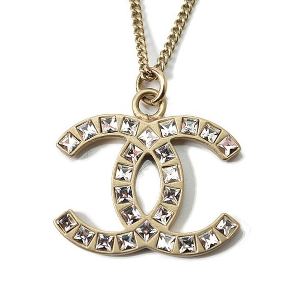 CHANEL COCO Mark Pearl Logo Necklace Accessories gold